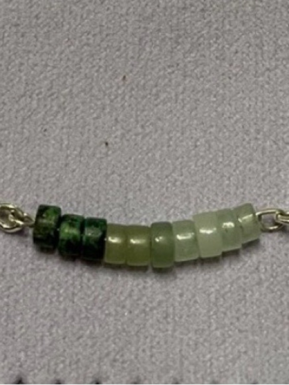 Green Ombré Beaded Necklace